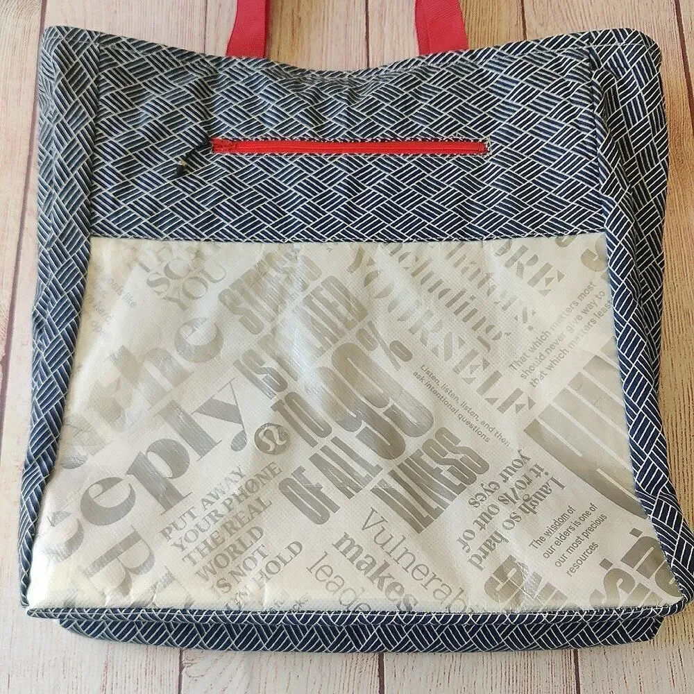 Lululemon large one-of-a-kind upcycle handmade tote
